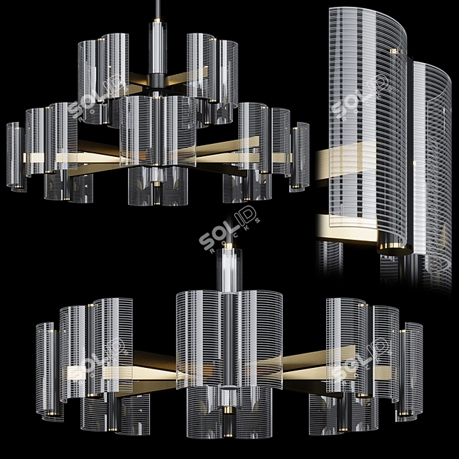 Elegance Defined: Lampatron Chandelier SENSE C 3D model image 2