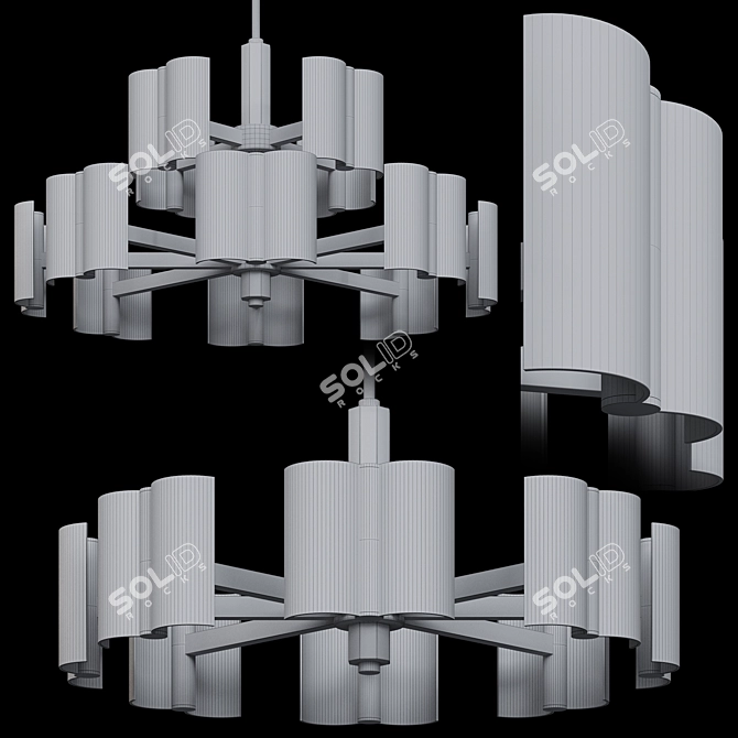 Elegance Defined: Lampatron Chandelier SENSE C 3D model image 7