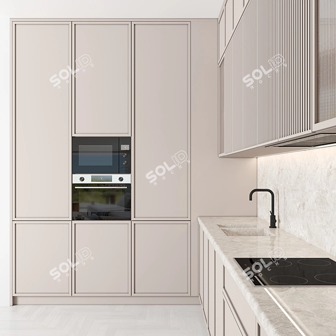  Modular Modern Kitchen Set 3D model image 4