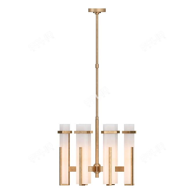 Elegant Malik Medium Chandelier 3D model image 2