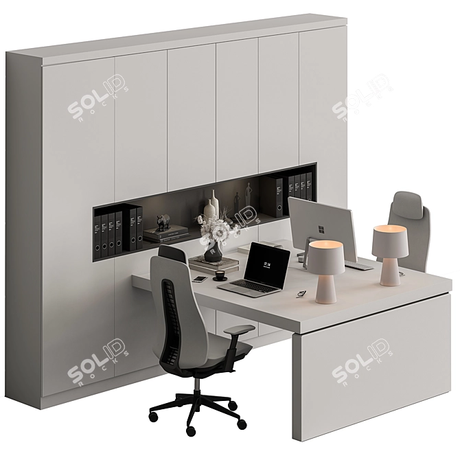 Workplace Essentials Set Provide Efficiency 3D model image 1