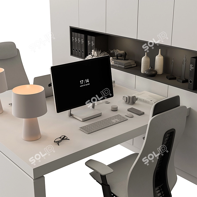 Workplace Essentials Set Provide Efficiency 3D model image 4