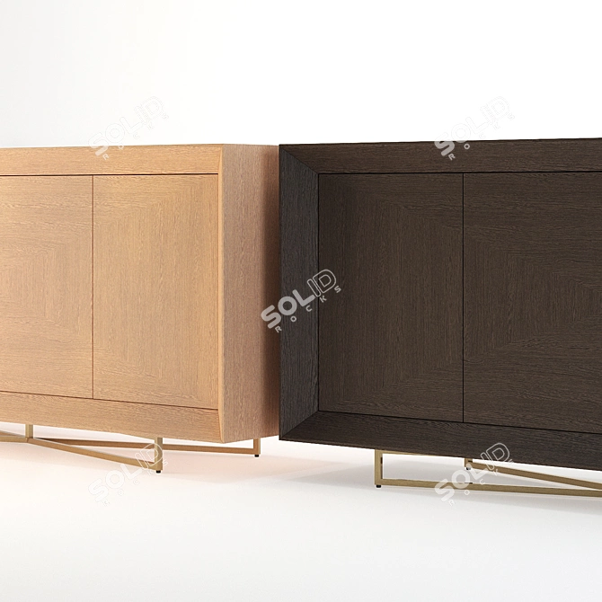 Luxury Sonesta Dresser in Black 3D model image 2