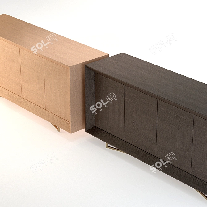 Luxury Sonesta Dresser in Black 3D model image 3