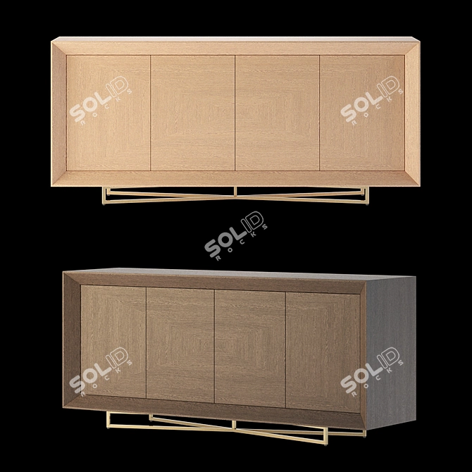 Luxury Sonesta Dresser in Black 3D model image 6