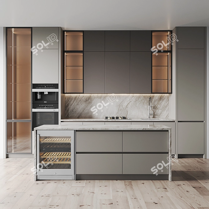 Modern 3D Kitchen Models	Collection 3D model image 1