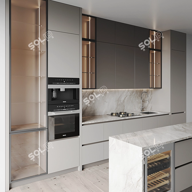 Modern 3D Kitchen Models	Collection 3D model image 2