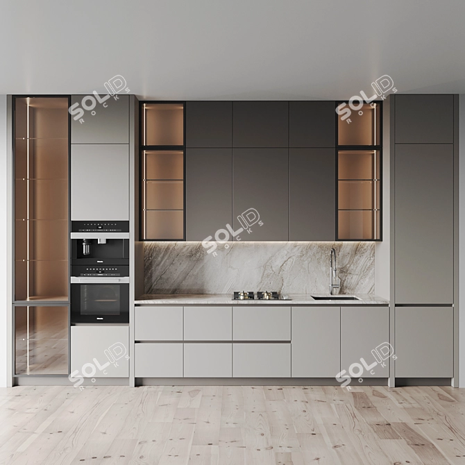 Modern 3D Kitchen Models	Collection 3D model image 3