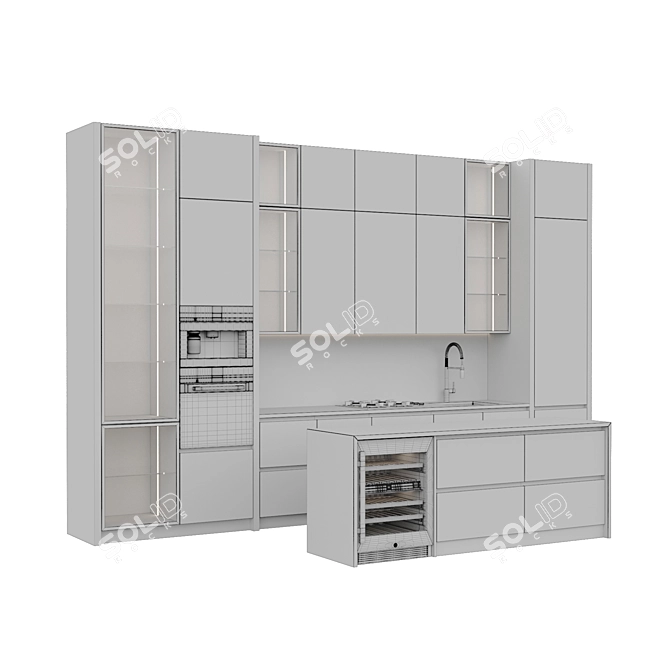 Modern 3D Kitchen Models	Collection 3D model image 6