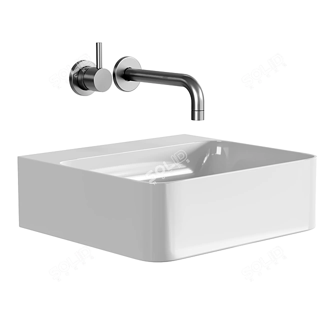 Eco-friendly Washbasin with Style 3D model image 2
