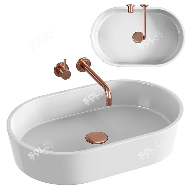 Sorrento Washbasin: Elegance Defined 3D model image 1