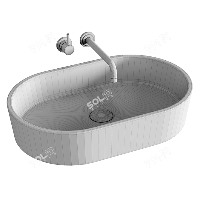 Sorrento Washbasin: Elegance Defined 3D model image 4