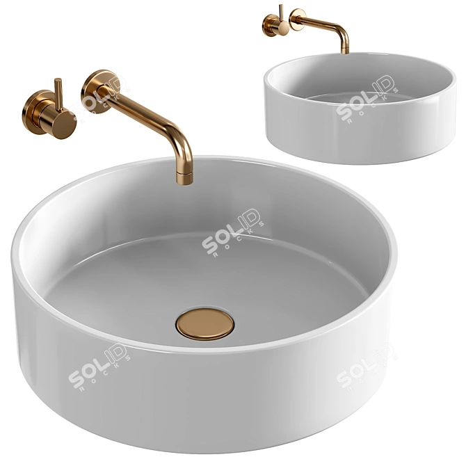 Elegant Sofía Washbasin 

(Note: the description provided did not contain any Russian text for translation.) 3D model image 1