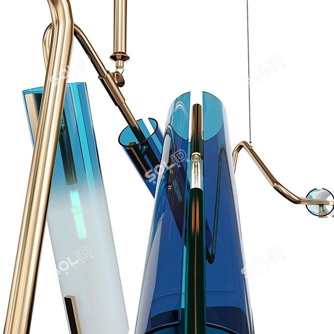 Elegance in Ultramarine Navy Glass 3D model image 2