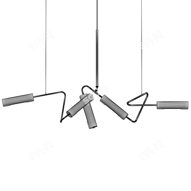 Elegance in Ultramarine Navy Glass 3D model image 3