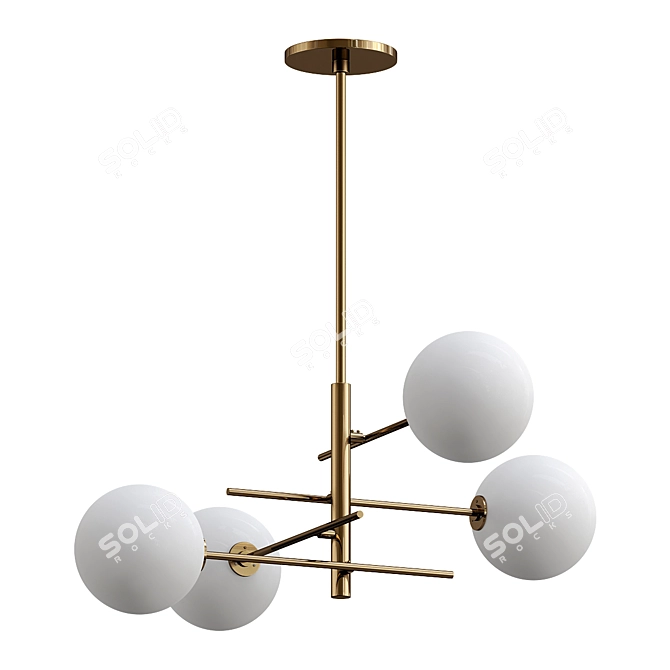 Ariah 4 Light Sputnik Chandelier 3D model image 1