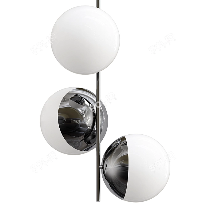 Title: Gleaming Globe Chandelier Fixture 3D model image 1