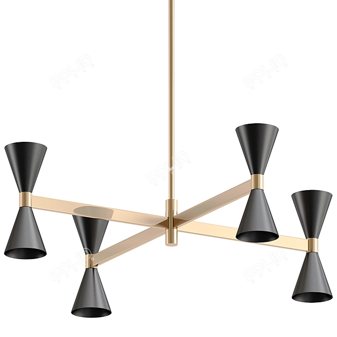 Albertine Modern Chandelier Light Fixture 3D model image 1