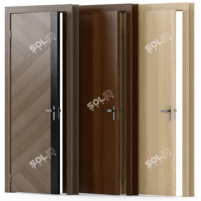 Oakwood Metal Interior Doors 3D model image 2