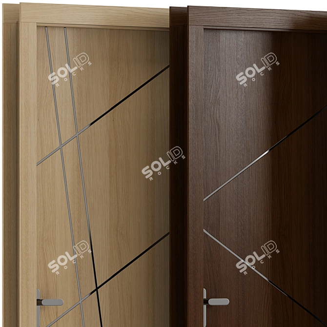 Oakwood Metal Interior Doors 3D model image 4