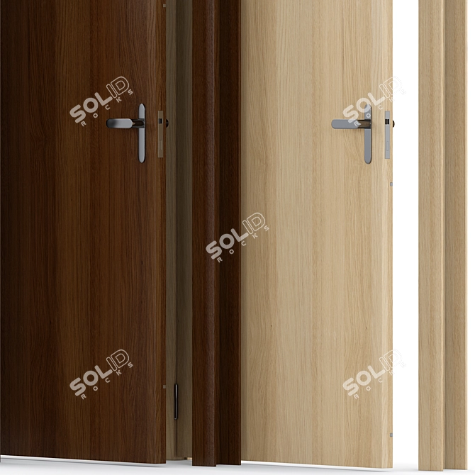 Oakwood Metal Interior Doors 3D model image 5