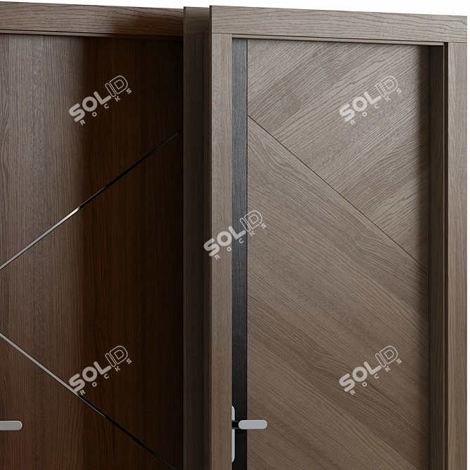 Oakwood Metal Interior Doors 3D model image 6