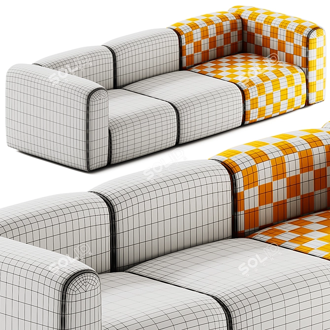 Mags Soft 3-Seater Sofa Ensemble 3D model image 6