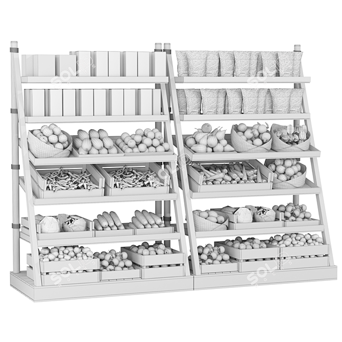 Market Produce Display 3D Models 3D model image 2