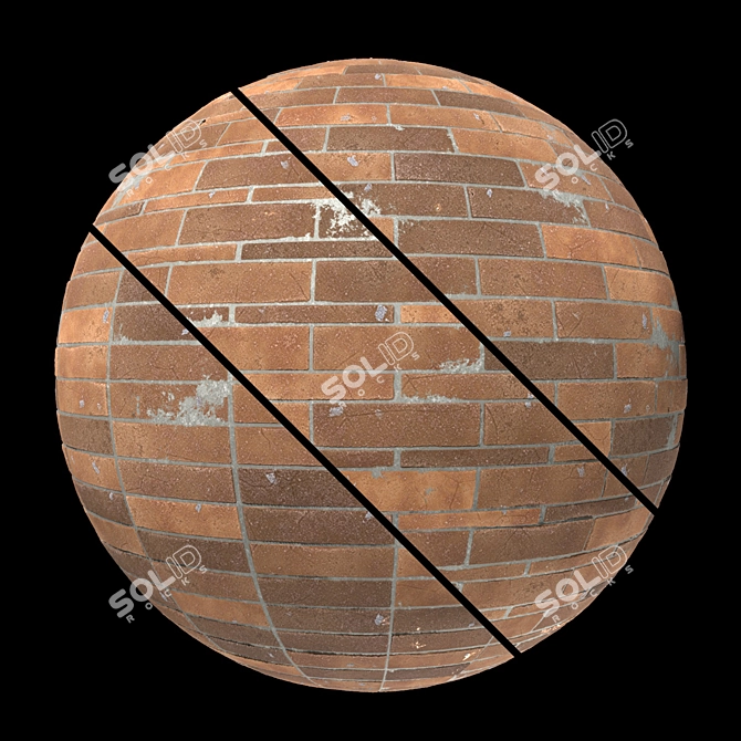 High-Quality Red Brick Texture 3D model image 1