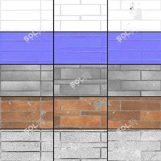 High-Quality Red Brick Texture 3D model image 5