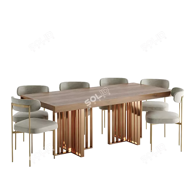 Cosmo Wish Table and Viarsi Chair 3D model image 2