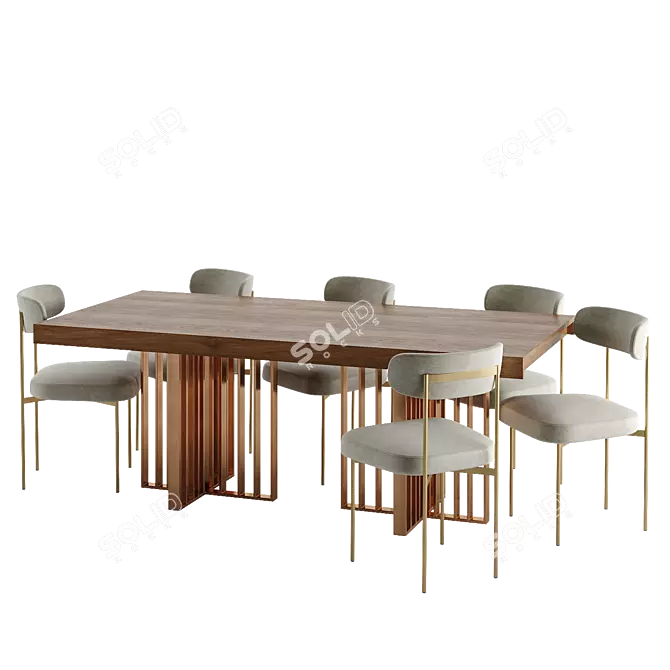 Cosmo Wish Table and Viarsi Chair 3D model image 3