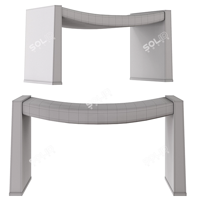 Elegant Tabouret Hadrien with Bronze 3D model image 2