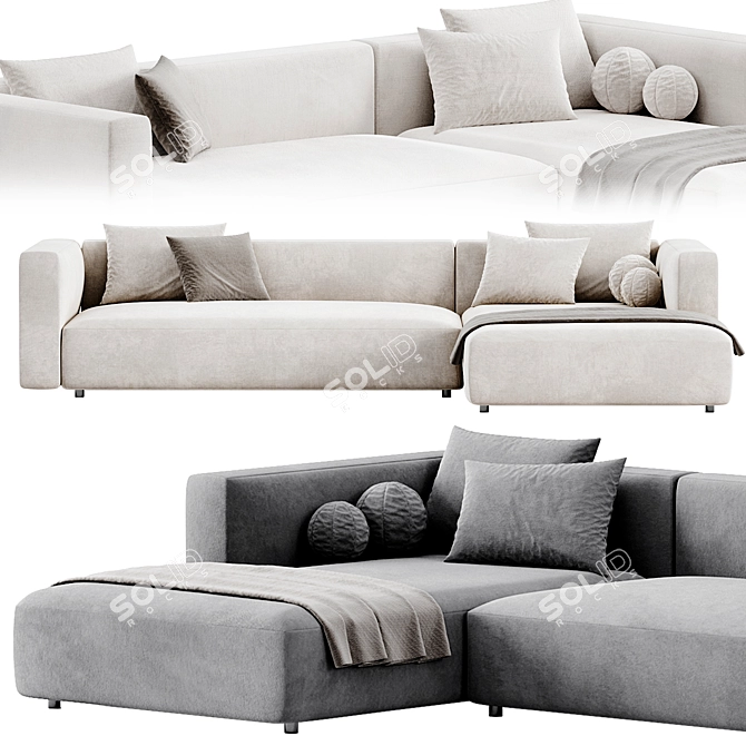 Modern Modular Match Sofa Prostoria 3D model image 3