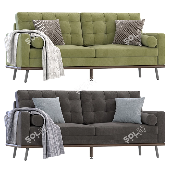 Modern and Stylish Isaac Sofa 3D model image 2