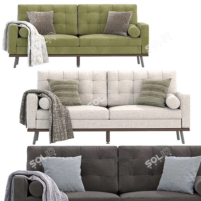 Modern and Stylish Isaac Sofa 3D model image 3