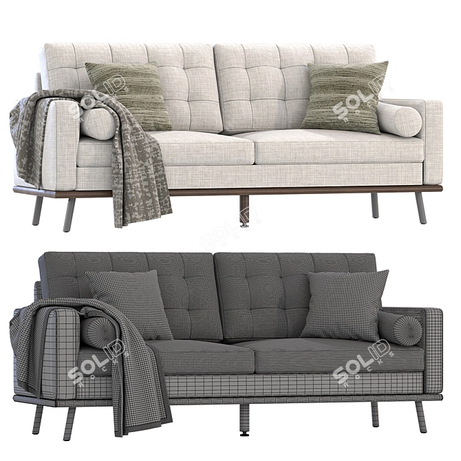 Modern and Stylish Isaac Sofa 3D model image 4