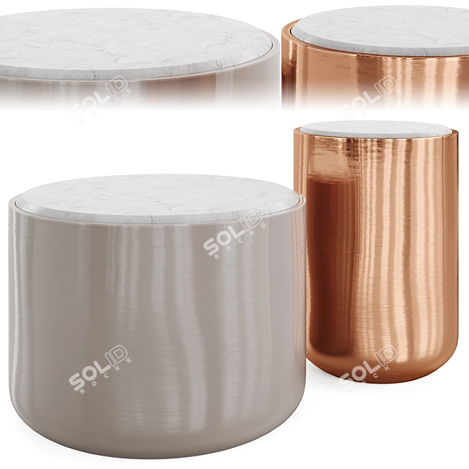 Modern Minimalist Bala Tables 3D model image 1