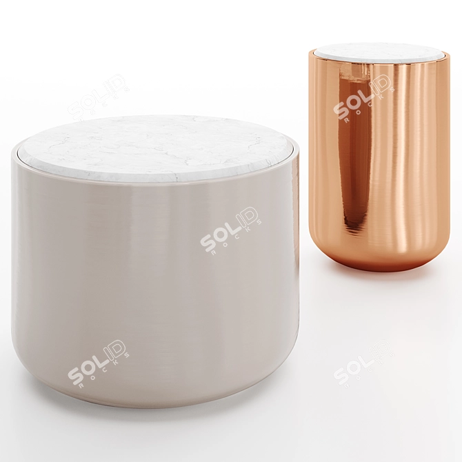 Modern Minimalist Bala Tables 3D model image 4