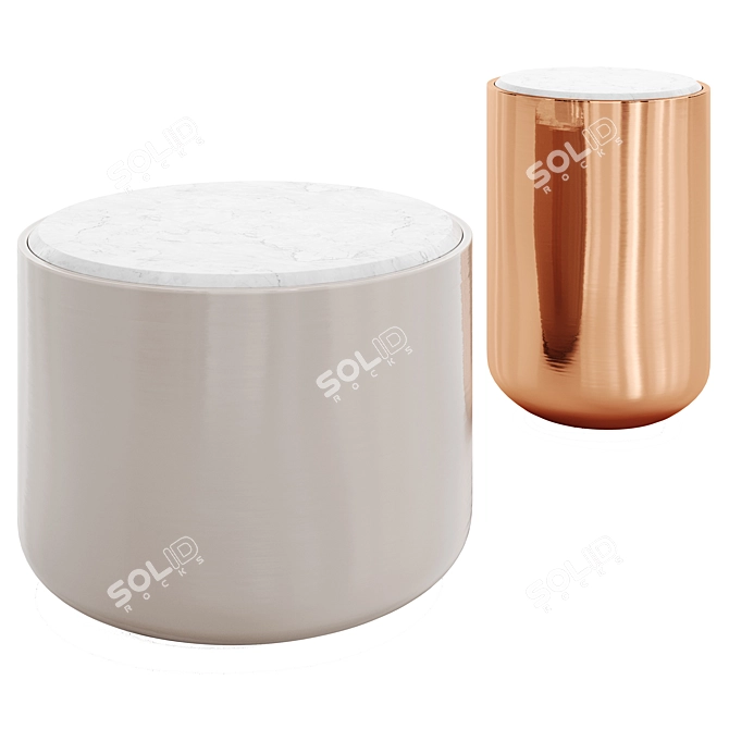 Modern Minimalist Bala Tables 3D model image 5