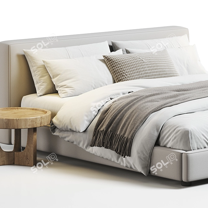  Elm & Iron Brody Bed 3D model image 2