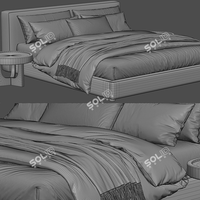  Elm & Iron Brody Bed 3D model image 3