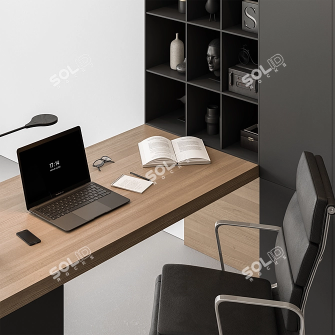 Executive Office Desk Furniture 500 3D model image 3