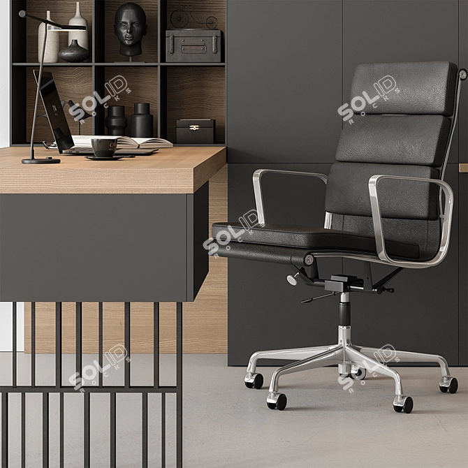 Executive Office Desk Furniture 500 3D model image 4