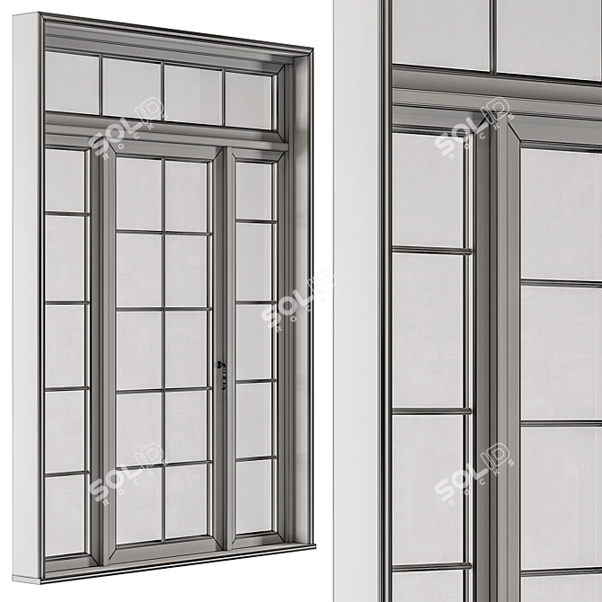 Timeless Wooden Windows Set 25 3D model image 6