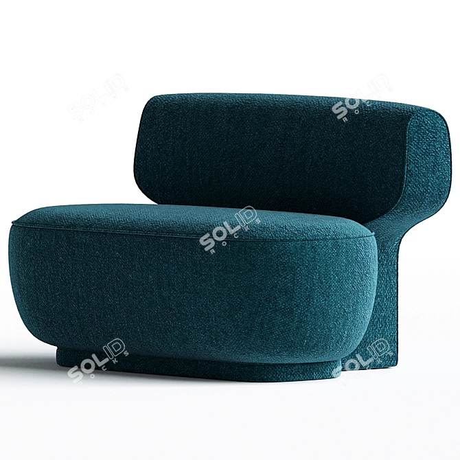 Title: Sleek Litho Lounge Chair 3D model image 3