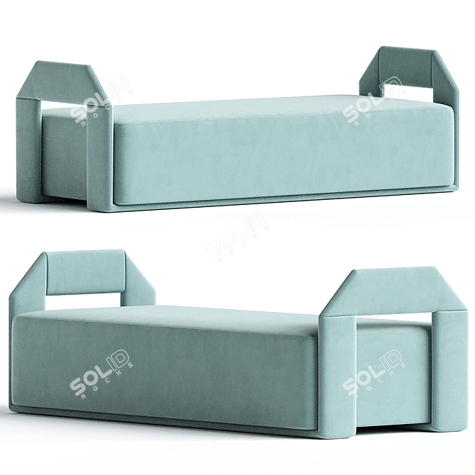 Luxury Ruban Bench Pierre Frey 3D model image 1