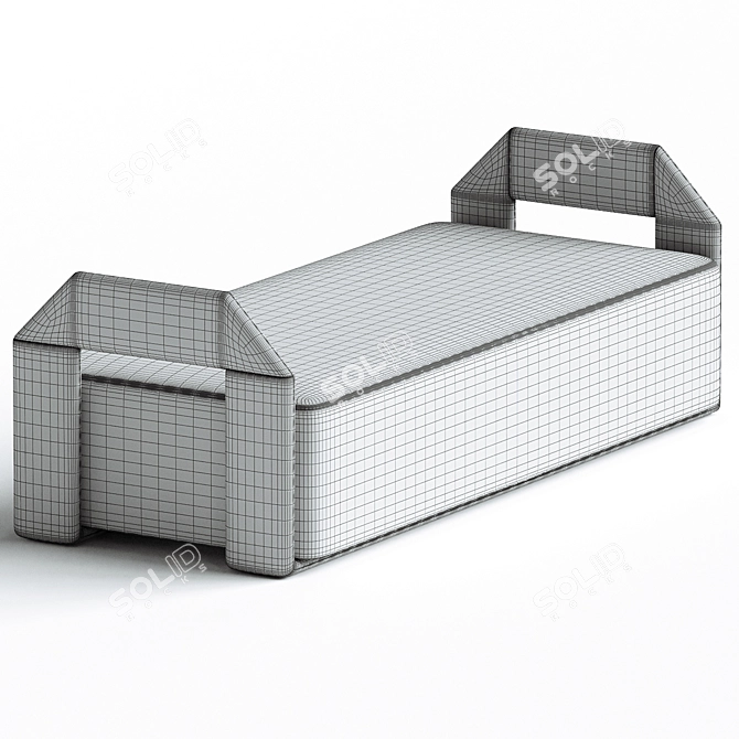 Luxury Ruban Bench Pierre Frey 3D model image 3