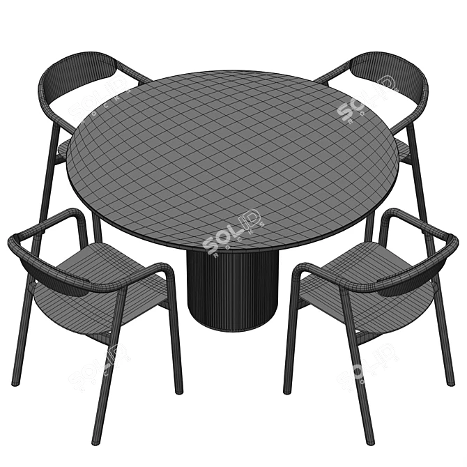 Modern Ostinato I Dining Set 3D model image 6