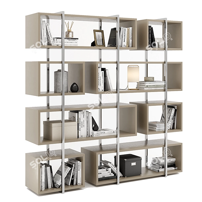 Praga Shelving Unit by LasKasas 3D model image 2